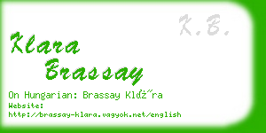 klara brassay business card